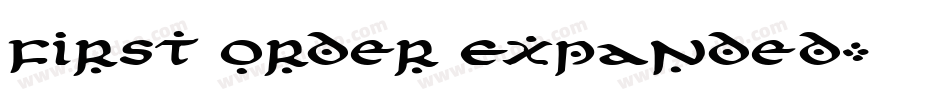 First Order Expanded字体转换